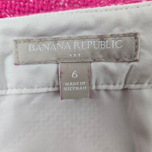 Banana Republic Pencil Skirt Bright Pink Tweed Barbiecore Career size 6 - Picture 9 of 13